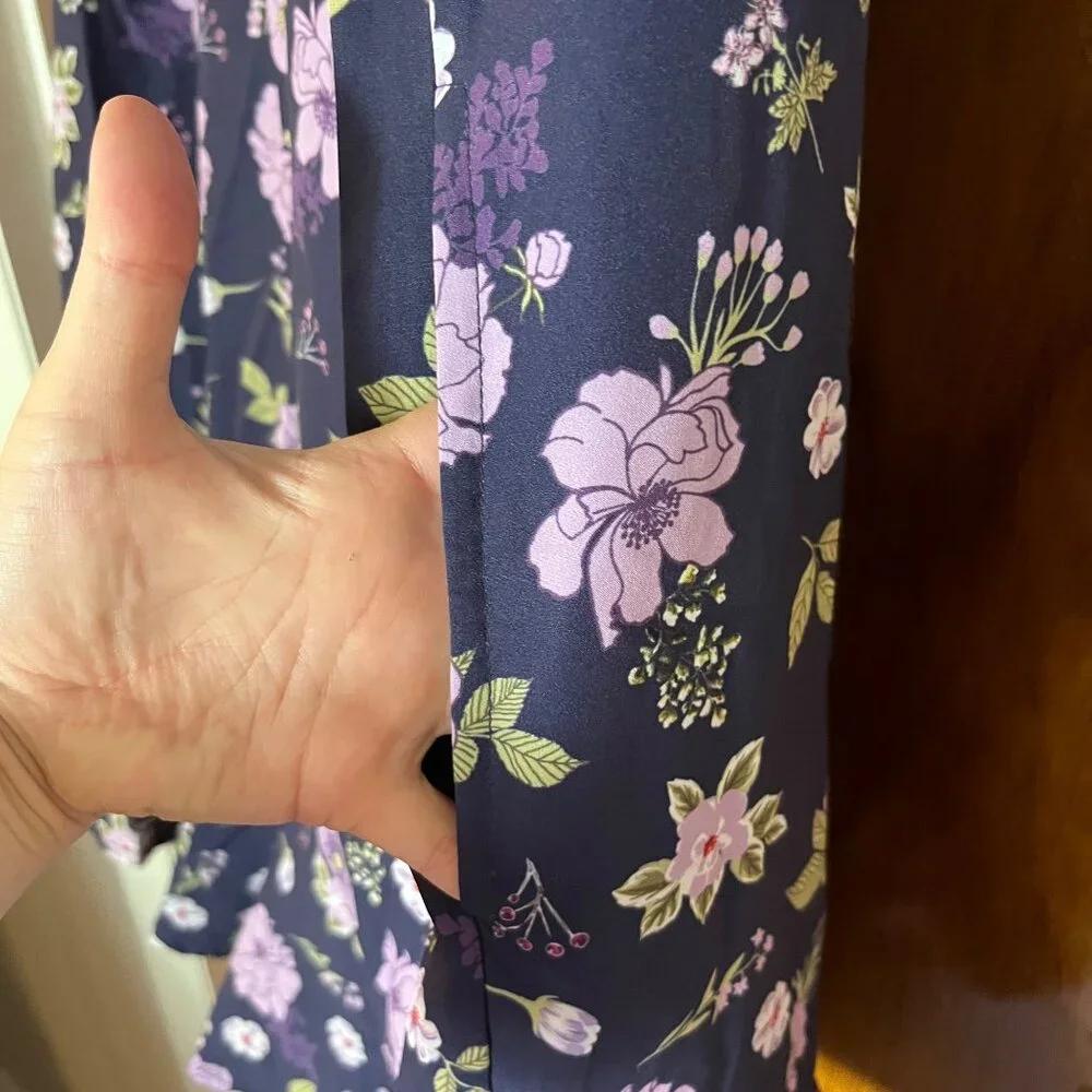 Wayward Fancies Eshakti Modest High Neck Floral Dress Womens Size 4x Plus Collar - Picture 4 of 6